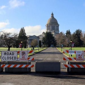 Washington State Capitol - Road Closed