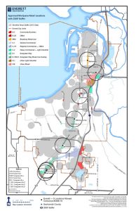 City of Everett - Approved Marijuana Retail Locations with 2500' Buffer