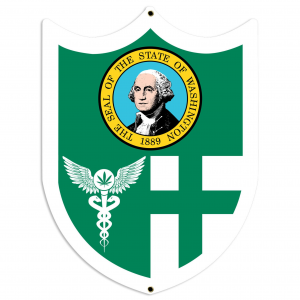 Washington State - Medical Cannabis - Green Cross - Shield