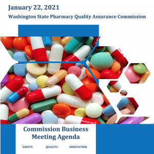 WA Pharmacy Commission - Public Meeting (January 22, 2021) - Agenda - Cover Excerpt