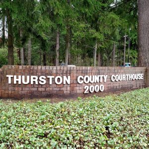 Thurston County Courthouse Sign