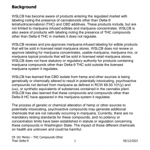 WSLCB - THC - CR-101 (May 12, 2021) - Memorandum - Background