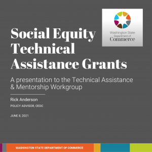 WA Commerce - Presentation - Social Equity Technical Assistance Grants - Cover