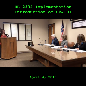 WSLCB - Board Meeting (Apr 4, 2018) - HB 2334 Implementation - Introduction of CR-101