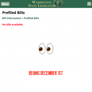 WA Legislature - Prefiled Bills