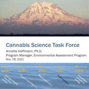 Cannabis Science Task Force - Mountain - Timeline
