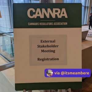 CANNRA Stakeholder Meeting - Registration Sign