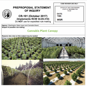 WSLCB - CR-101 - Cannabis Plant Canopy