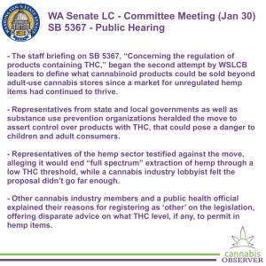 WA Senate LC - Committee Meeting (Jan 30, 2023) - SB 5367- Public Hearing - Takeaways