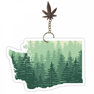 Washington State - Cannabis Keychain
