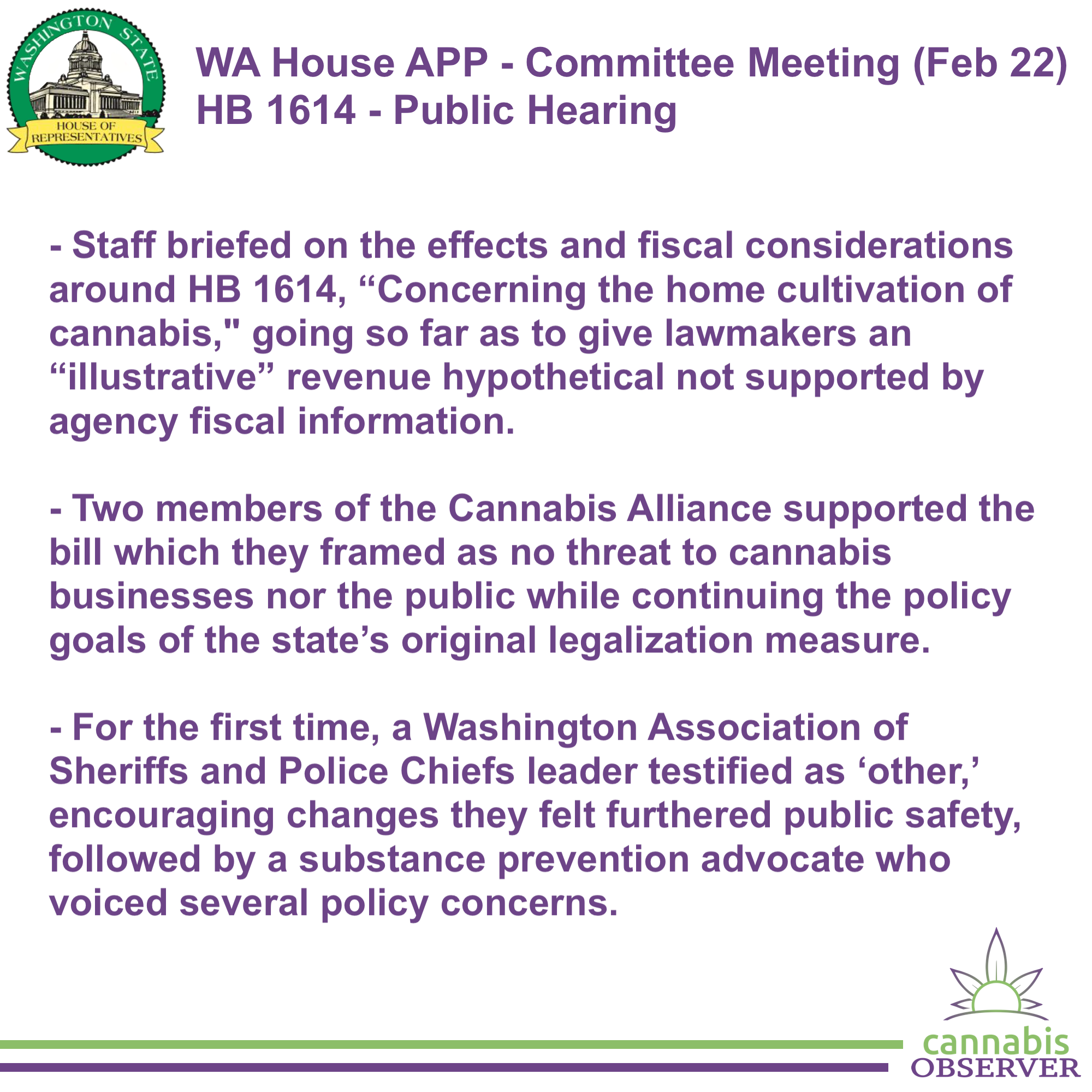 WA House APP Committee Meeting (February 22, 2023) HB 1614 Public