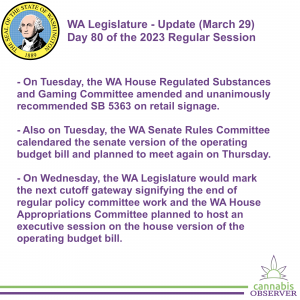WA Legislature - Update (March 29, 2023) - Takeaways