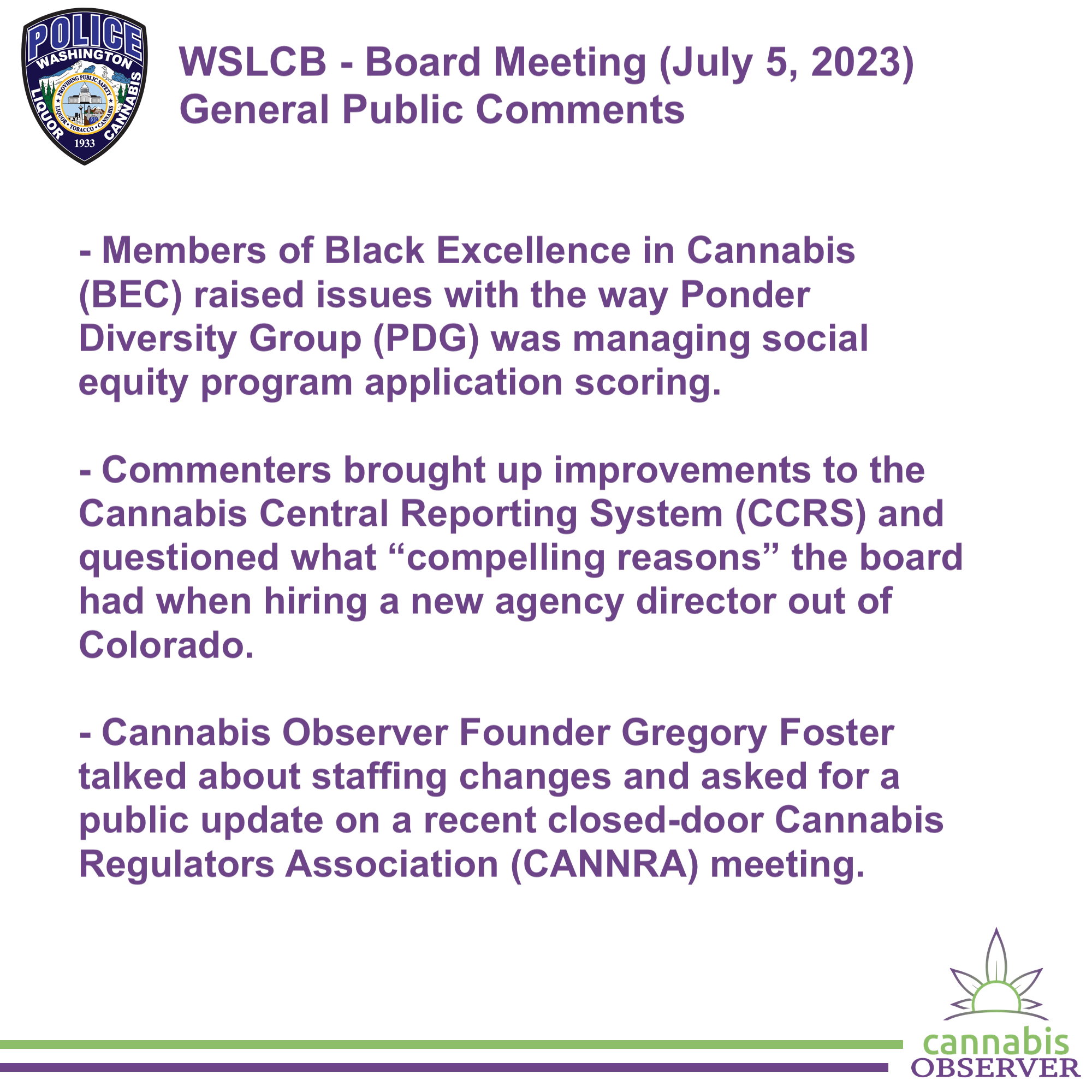 July Board Meeting