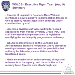 2023-08-09 - WSLCB - Executive Management Team - Summary - Takeaways