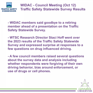 2023-10-12 - WIDAC - Council Meeting - Traffic Safety Statewide Survey Results - Takeaways