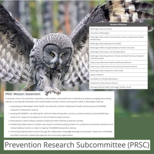 WA HCA Prevention Research Subcommittee - PRSC - Mission - Members