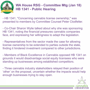 2024-01-18 - WA House RSG - Committee Meeting - HB 1341 - Public Hearing - Takeaways