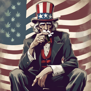 Uncle Sam - Smoking a Blunt