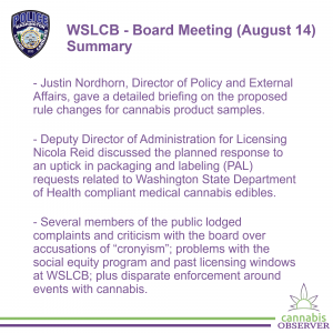 2024-08-14 - WSLCB - Board Meeting - Summary - Takeaways