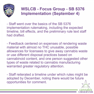 2024-09-04 - WSLCB - Focus Group - SB 5376 Implementation - Summary - Takeaways