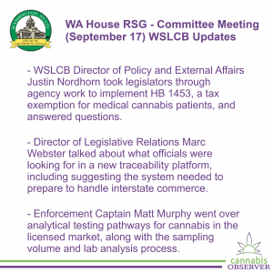 2024-09-17 - WA House RSG - Committee Meeting - WSLCB Updates - Takeaways