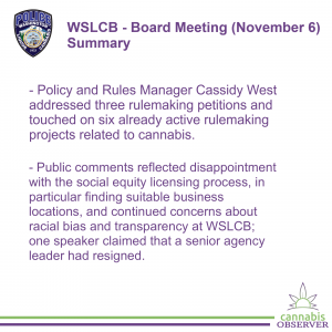 2024-11-06 - WSLCB - Board Meeting - Takeaways